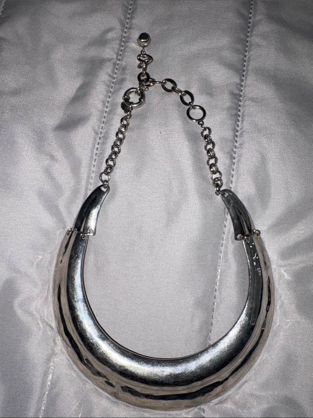 Chico’s Silver-Tone Statement Collar Necklace -